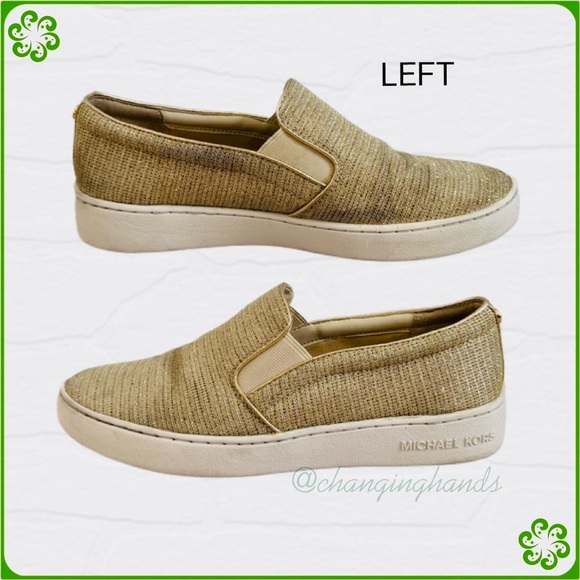 Michael Kors Keaton Slip-On Gold Sneakers - Picture 11 of 13